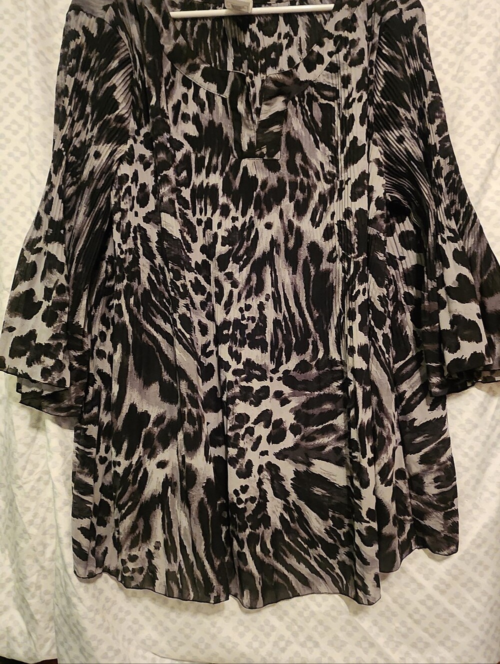 Just My Size Black and Gray Animal Print Tunic